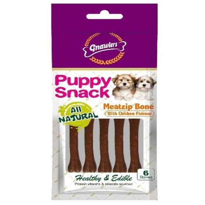 Gnawlers Chicken Flavor Meat Bone 6 Li