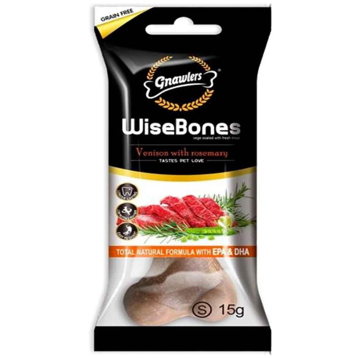 Gnawlers Wisebones Venison With Rosemary Small