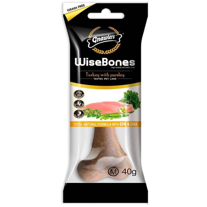 Gnawlers Wisebones Turkey With Persley Medium