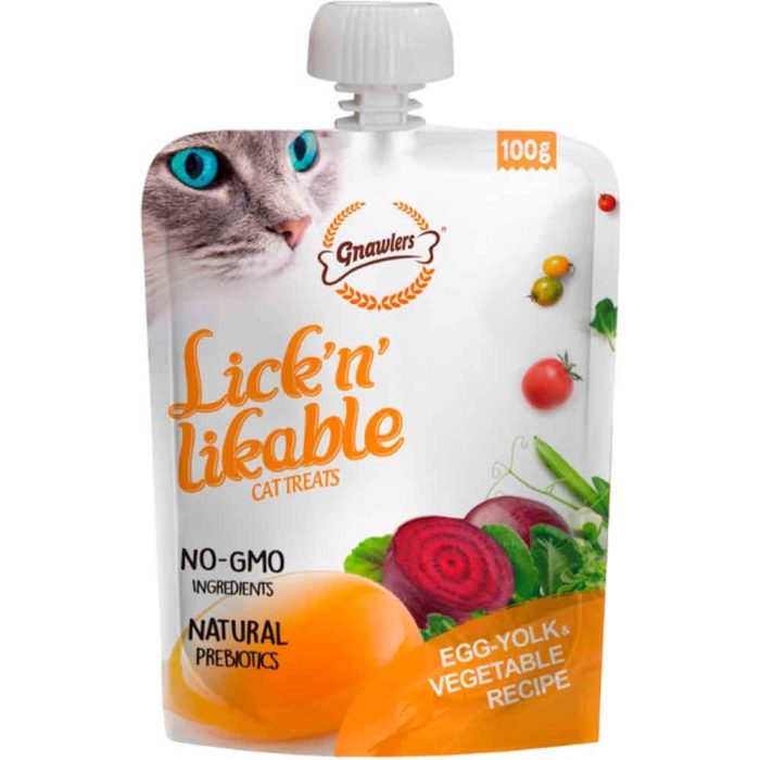 Gnawlers Lick N Likable Yolk&Vegetable 8x100 Gr