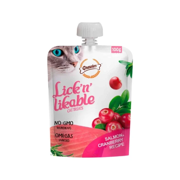 Gnawlers Lick N Likable Somonlu ve Kızılcıklı Krema 8x100 Gr