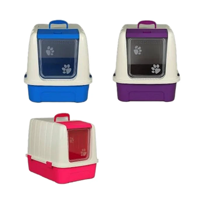 Plastart Comanchero Kapalı Kedi Tuvaleti Karışık Renk 5'li