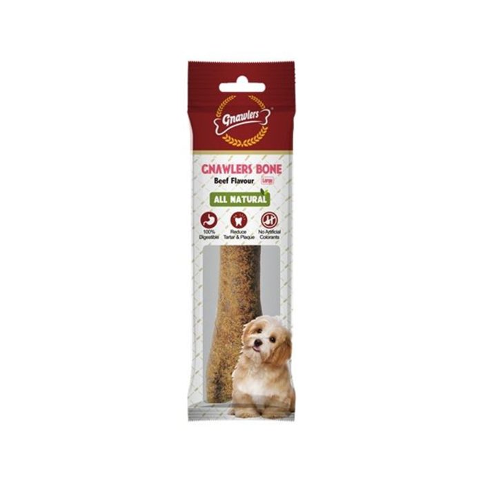 Gnawlers Biftekli Köpek Ödül Kemiği 20cm 265Gr